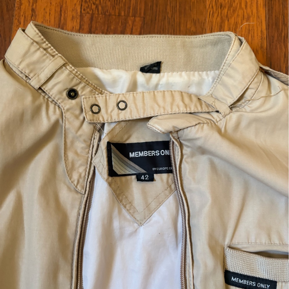 Members Only | Iconic Racer Jacket | Khaki Jacket - Picture 3 of 5